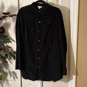 Black corduroy button up shirt